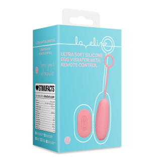 Ultra Soft Silicone Egg Vibrator with Remote Control - Pink Arabesque 