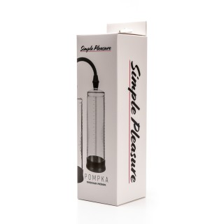 pompka próżniowa do powiększania penisa z gruszką duża przezroczysta -