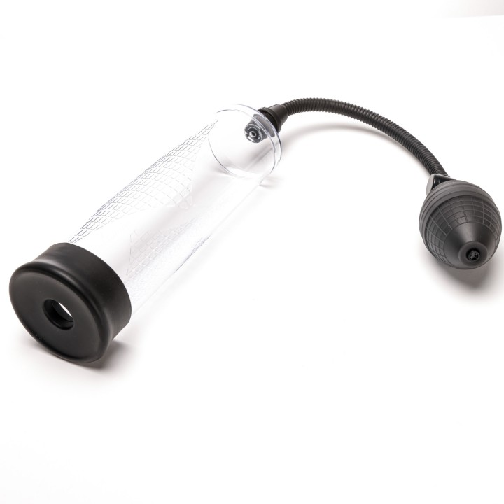 pompka próżniowa do powiększania penisa z gruszką duża przezroczysta -