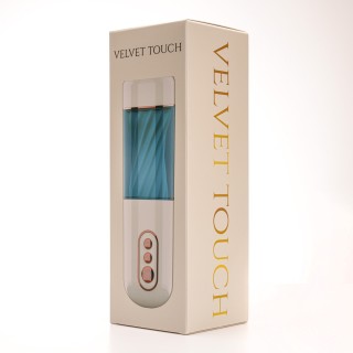 Velvet Touch masturbator z wibracją ssaniem cyberskóra ładowany usb bi