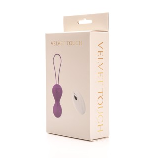 kulki wibrujące sterowane zdalnie ładowane usb fioletowe - Velvet Touc
