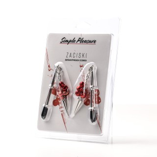 Simple Pleasure zaciski na sutki komplet dzwoneczki srebrne | Toy4Love