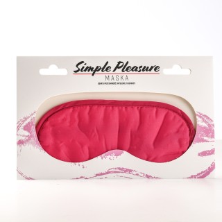 maska na oczy satynowa różowa - Simple Pleasure | Toy4Love