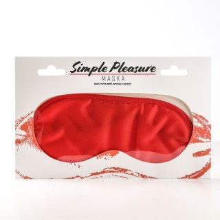 maska na oczy satynowa czerwona - Simple Pleasure | Toy4Love
