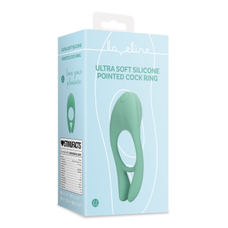 Ultra Soft Silicone Pointed Cock Ring - Blue Grass | Toy4Love