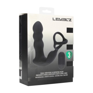 Dual Vibrating Remote Rotating Head Silicone Prostate Stimulator with 