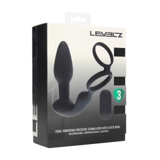 Dual Vibrating Remote Rotating Beads Silicone Prostate Stimulator with