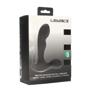 Vibrating and Tapping Silicone Prostate Massager with Ball Stimulator 