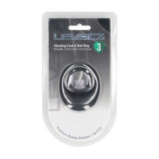Vibrating Liquid Silicone Cock and Ball Ring - Black | Toy4Love