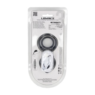 Vibrating Cock and Ball Ring with Winged Stimulator - Black - Levelz b