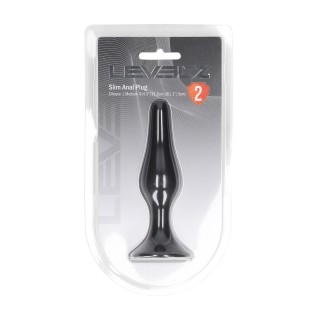 Slim Silicone Anal Plug - M - Black | Toy4Love