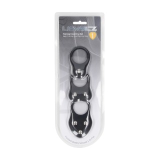 Silicone Training Cockring Set of 3 - S/M/L - Black | Toy4Love