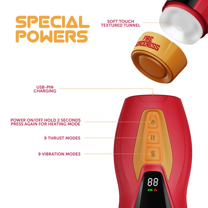 Solara - Fire Sorceress - Multi Function Masturbator | Masturs