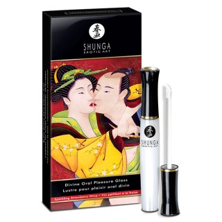 Shunga divine oral pleasure gloss strawberry sparkling wine | Toy4Love