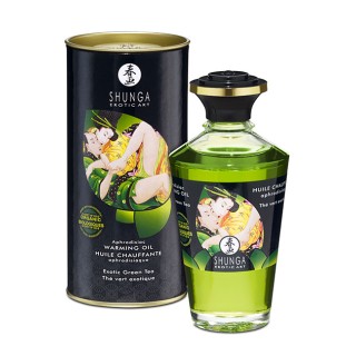 Shunga warming oil exotic green tea | Toy4Love