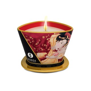 Shunga massage candle romance sparkling strawberry wine | Toy4Love