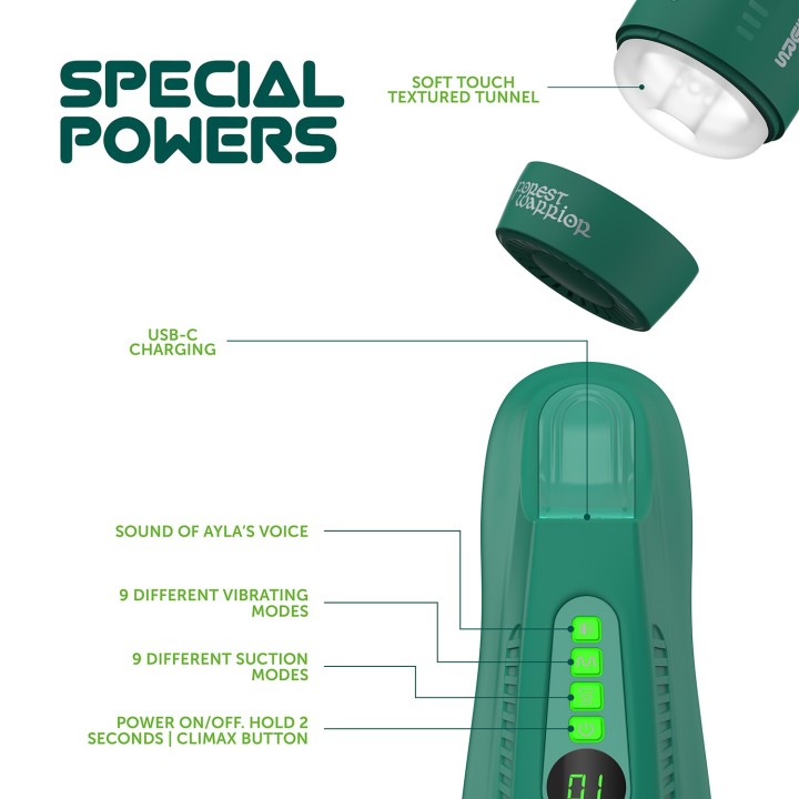 Ayla - Forest Warrior - Multi Function Masturbator | Masturs