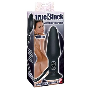 True Black Vibrating Butt Plug - You2Toys | Toy4Love