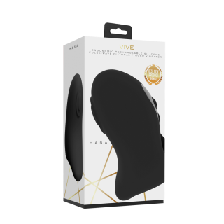 Hana - Pulse Wave Finger Vibrator - Black | Toy4Love